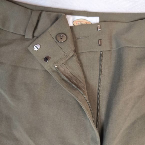 Women's Talbots Olive Green Stretch Pants Size 16 - Picture 5 of 7